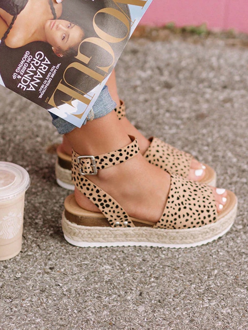 Espadrille Platform Sandals  New in Box